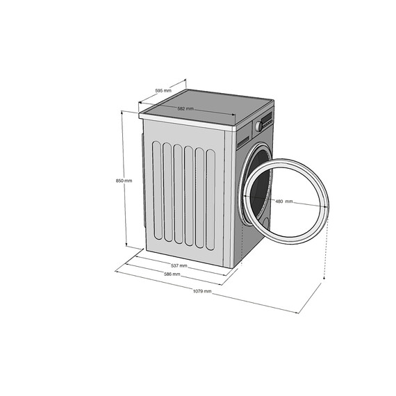 Стиральная машина с сушкой Korting KWD 60DV107 Gr (инвертор) - фото 2