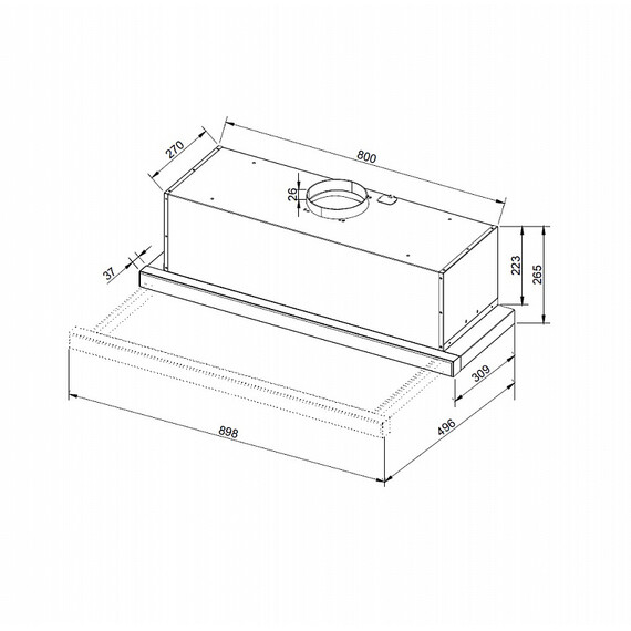 Вытяжка Korting KHP 9975 GW (белое стекло) - фото 2