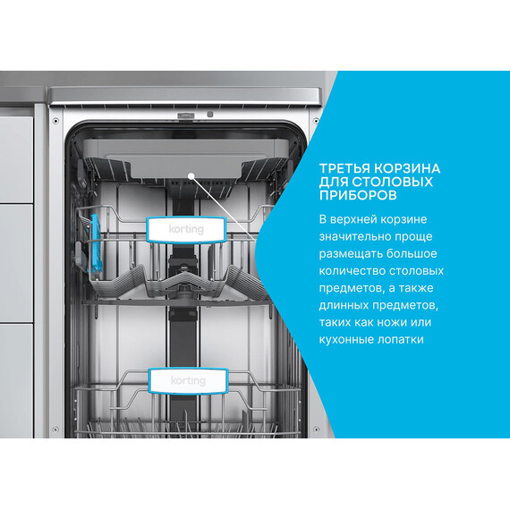 Отдельностоящая посудомоечная машина Korting KDF 45678 S - фото 10
