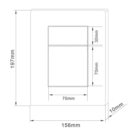 Кнопка смыва пневматическая Abber AC0123MB, чёрный матовый - фото 2