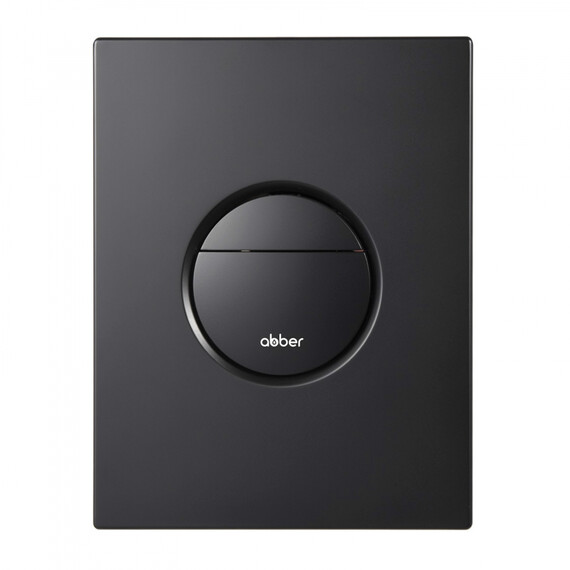 Кнопка смыва пневматическая Abber AC0126MB, чёрный матовый - фото 