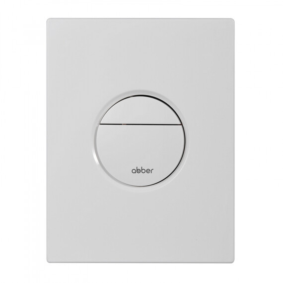 Кнопка смыва пневматическая Abber AC0126MW, белый матовый - фото 