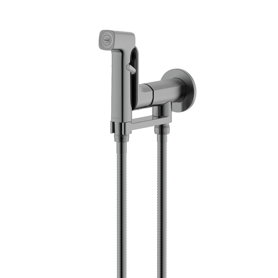 Набор для гигиенического душа Aquatek Альфа AQ1919BGM (со скрытой частью) оружейная сталь - фото 