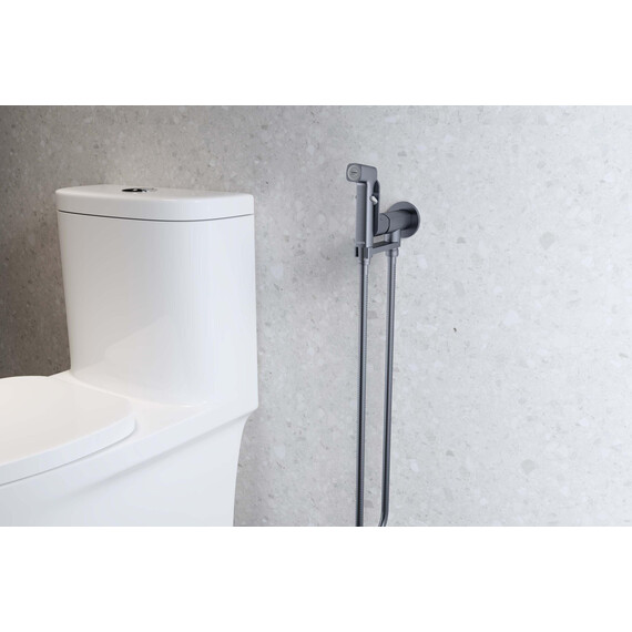 Набор для гигиенического душа Aquatek Альфа AQ1919BGM (со скрытой частью) оружейная сталь - фото 3