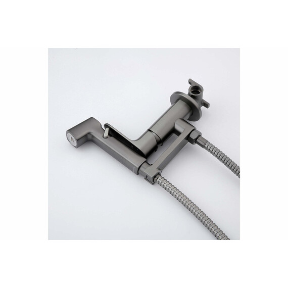 Набор для гигиенического душа Aquatek Альфа AQ1919BGM (со скрытой частью) оружейная сталь - фото 4