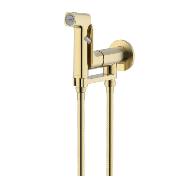 Набор для гигиенического душа Aquatek Альфа AQ1919BG (со скрытой частью) золото шлифованное - фото 