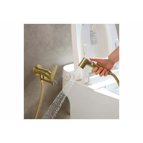 Набор для гигиенического душа Aquatek Альфа AQ1919BG (со скрытой частью) золото шлифованное - фото 6