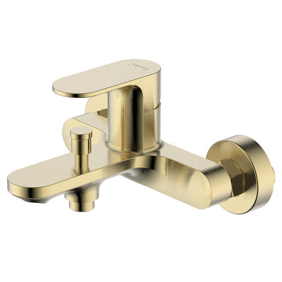 Смеситель для ванны Aquatek Альфа AQ1940BG, золото шлифованное - фото 