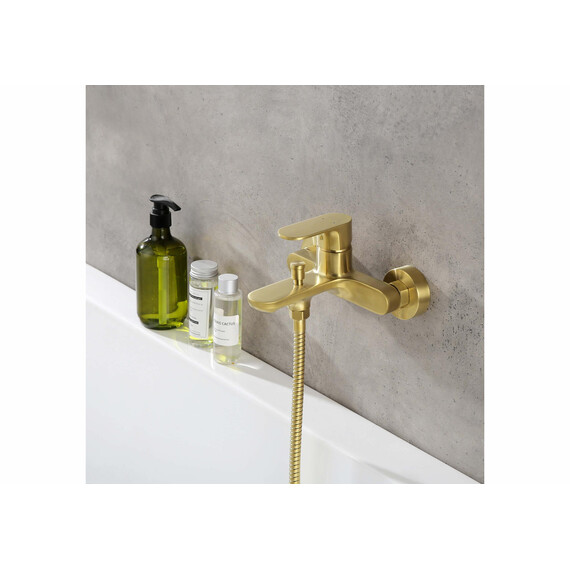 Смеситель для ванны Aquatek Альфа AQ1940BG, золото шлифованное - фото 3