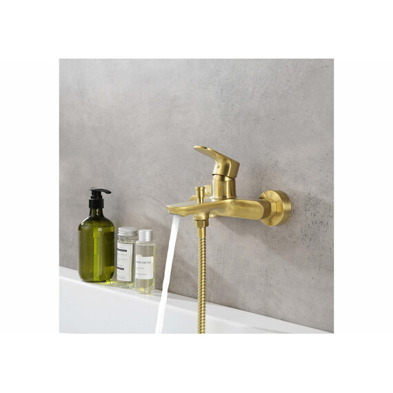 Смеситель для ванны Aquatek Альфа AQ1940BG, золото шлифованное - фото 5