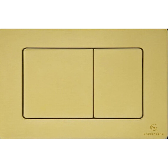 Инсталляция для подвесного унитаза Grocenberg GS3050-KM3080MG с кнопкой смыва золото матовое - фото 2