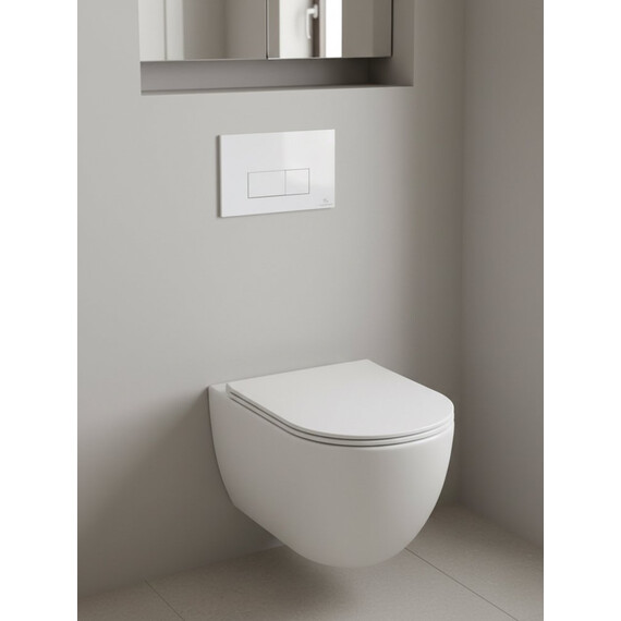 Инсталляция для подвесного унитаза Grocenberg GS3050-KP3070W с кнопкой смыва белый - фото 10