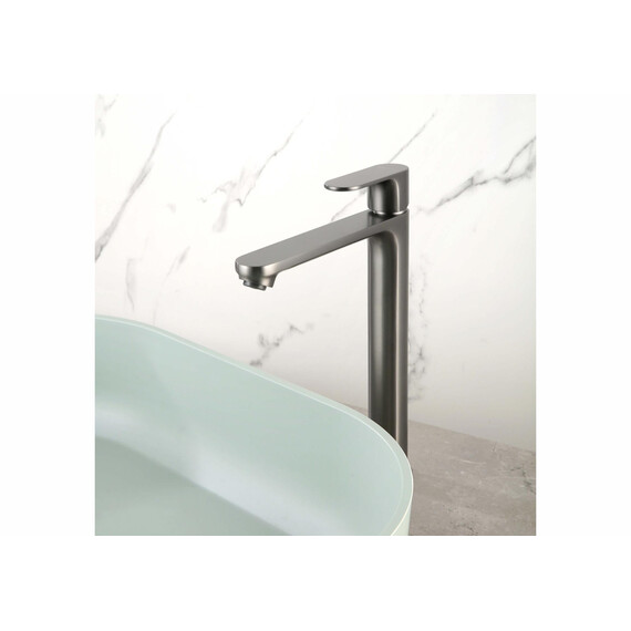 Смеситель для раковины высокий Aquatek Альфа AQ1904BGM, оружейная сталь - фото 4