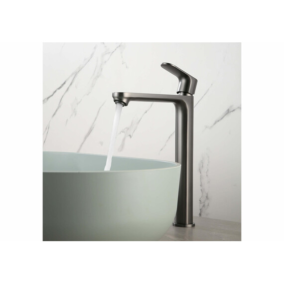 Смеситель для раковины высокий Aquatek Альфа AQ1904BGM, оружейная сталь - фото 5