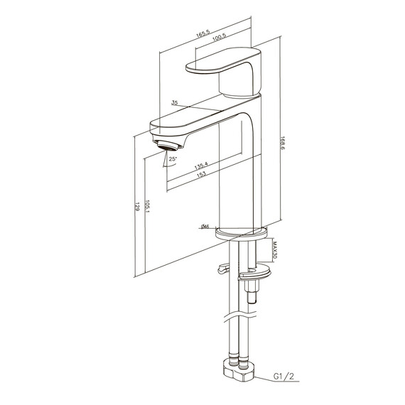 Смеситель для раковины Aquatek Альфа AQ1910BGM, оружейная сталь - фото 2