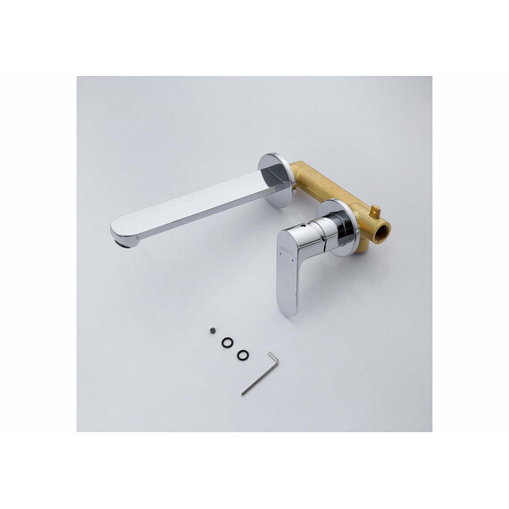 Смеситель для раковины настенный Aquatek Альфа AQ1913CR (со скрытой частью) - фото 3