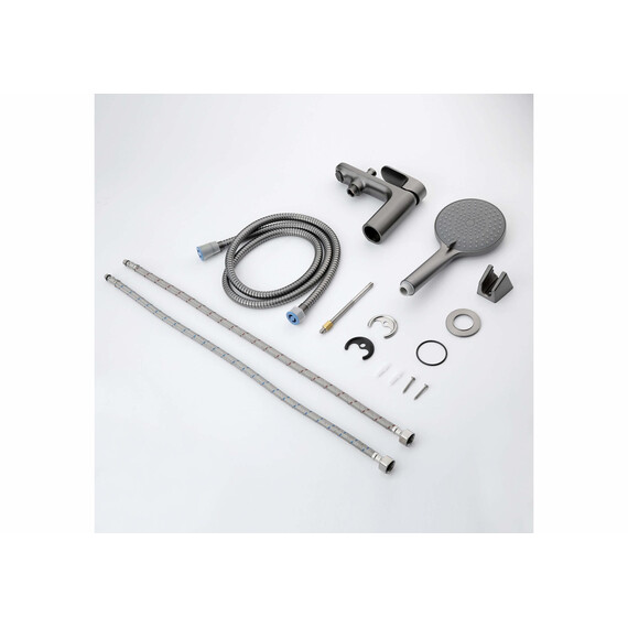 Смеситель для ванны Aquatek Альфа AQ1944BGM, оружейная сталь - фото 8