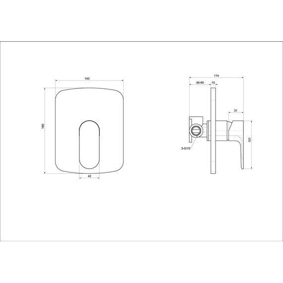 Смеситель для душа Aquatek Альфа AQ1966CR (со скрытой частью) - фото 4