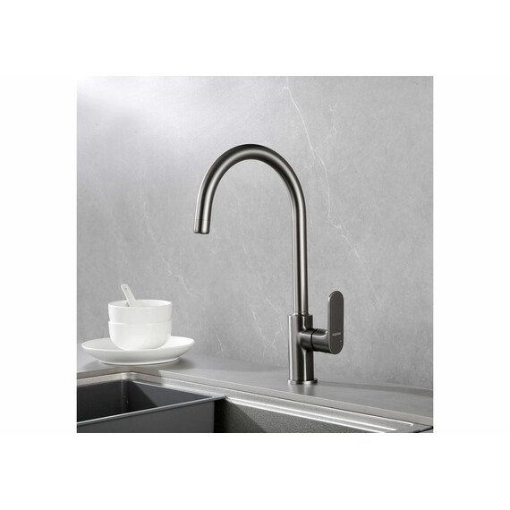 Смеситель для кухни Aquatek Альфа AQ1982BGM, оружейная сталь - фото 3