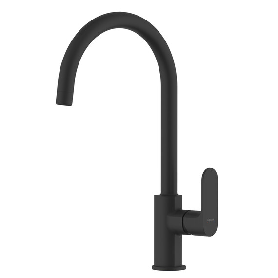 Смеситель для кухни Aquatek Альфа AQ1982MB, чёрный матовый - фото 