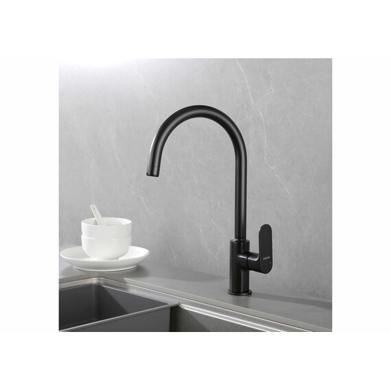 Смеситель для кухни Aquatek Альфа AQ1982MB, чёрный матовый - фото 3
