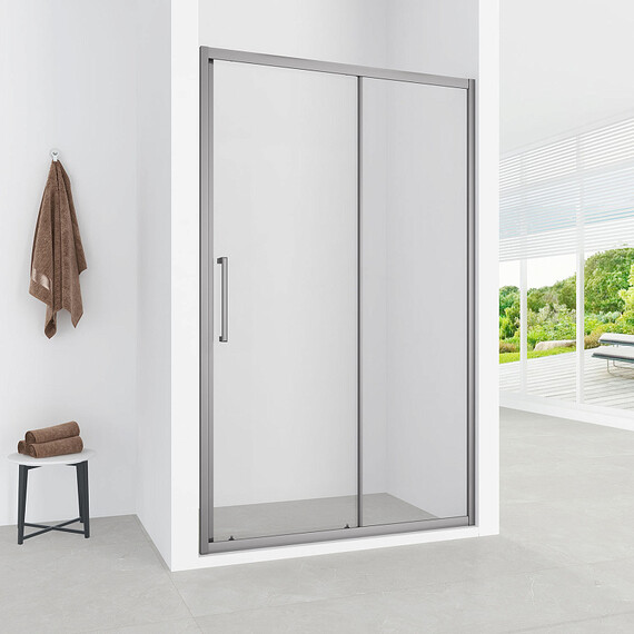 Душевая дверь Loranto 100 см CS-AB03GG-100, серый матовый/прозрачное - фото 5