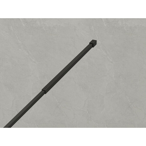 Душевая перегородка Loranto Walk-in 120 см CS-W02B-120 (стекло 8 мм) чёрный матовый/прозрачное "Лофт клетка" - фото 5