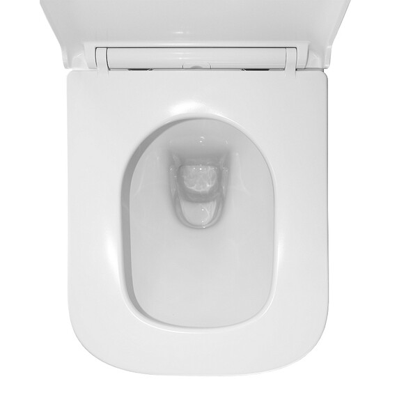 Унитаз-компакт безободковый Azario VARO AZ-2171-1 с тонкой крышкой микролифт - фото 11