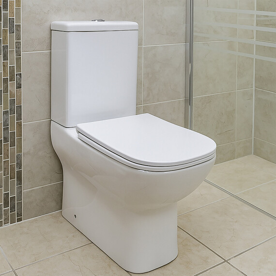 Унитаз-компакт безободковый Azario VARO AZ-2171-1 с тонкой крышкой микролифт - фото 15