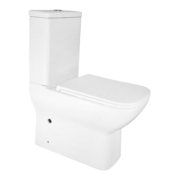 Унитаз-компакт безободковый Azario VARO AZ-2171-1 с тонкой крышкой микролифт - фото 4