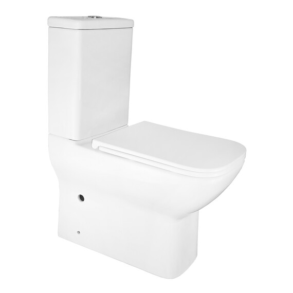 Унитаз-компакт безободковый Azario VARO AZ-2171-1 с тонкой крышкой микролифт - фото 2