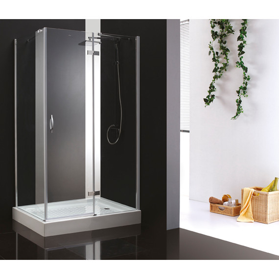 Душевое ограждение Cezares 90х100 см BERGAMO-W-AH-1-90/100-C-Cr-R, хром/прозрачное - фото 2