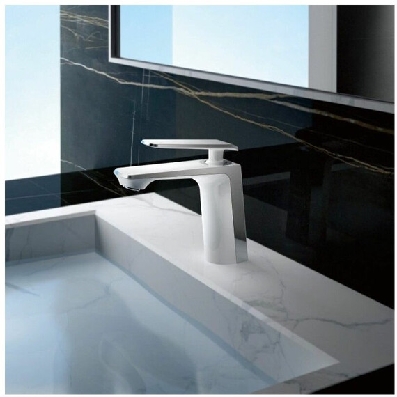 Смеситель для раковины Haiba HB10548-8, белый/хром - фото 4