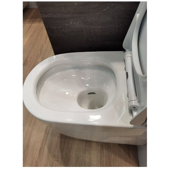 Унитаз подвесной безободковый Art&Max Verona AM012CHRT/SC с тонкой крышкой микролифт - фото 11