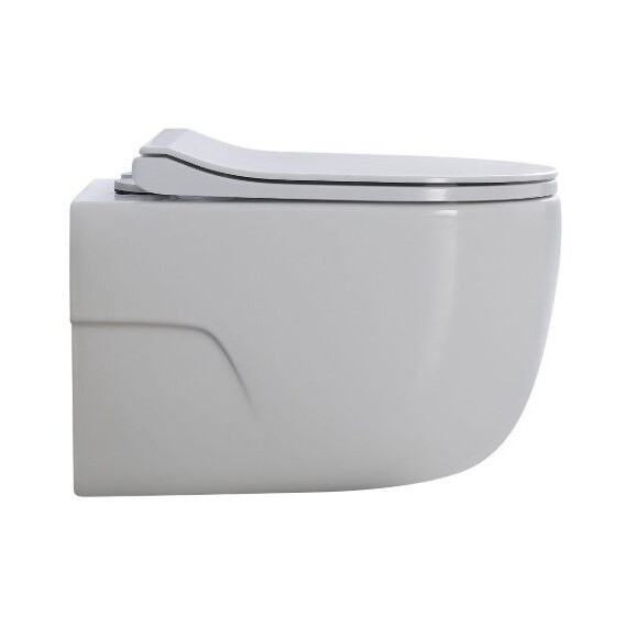 Унитаз подвесной безободковый Art&Max Verona AM012CHRT/SC с тонкой крышкой микролифт - фото 3