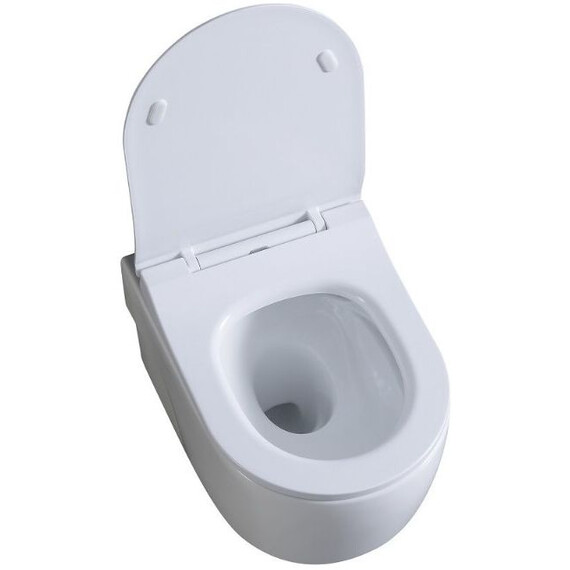 Унитаз подвесной безободковый Art&Max Verona AM012CHRT/SC с тонкой крышкой микролифт - фото 6