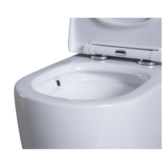 Унитаз подвесной безободковый Art&Max Verona AM012CHRT/SC с тонкой крышкой микролифт - фото 8