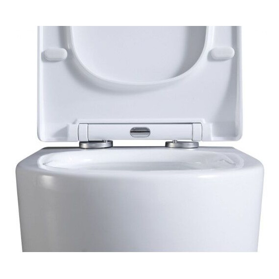 Унитаз подвесной безободковый Art&Max Verona AM012CHRT/SC с тонкой крышкой микролифт - фото 9