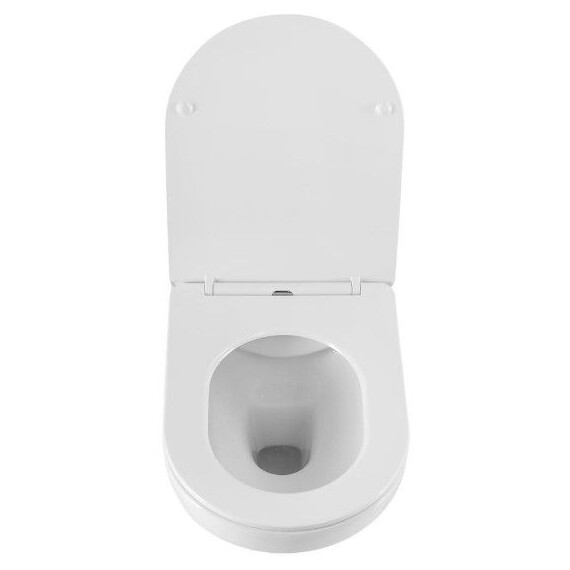 Унитаз подвесной безободковый Art&Max Gina AM218CHR/SC с тонкой крышкой микролифт - фото 5