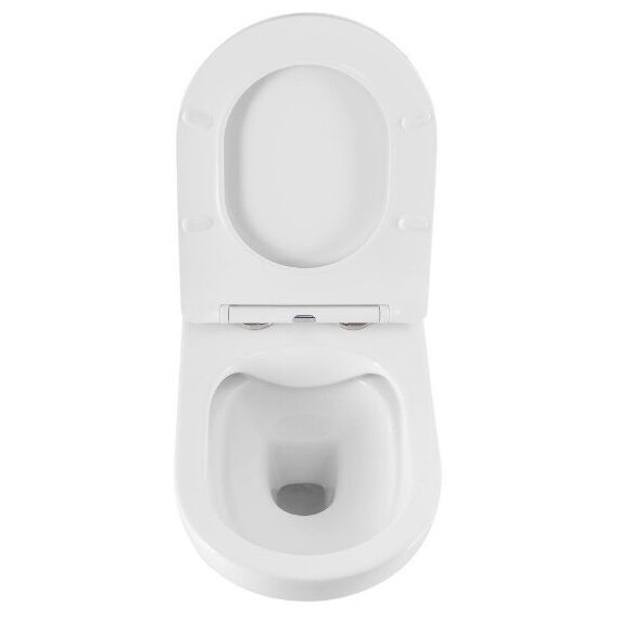 Унитаз подвесной безободковый Art&Max Gina AM218CHR/SC с тонкой крышкой микролифт - фото 6