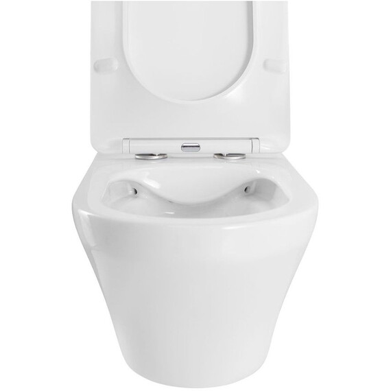 Унитаз подвесной безободковый Art&Max Gina AM218CHR/SC с тонкой крышкой микролифт - фото 7