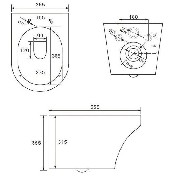Унитаз подвесной безободковый Art&Max Gina AM218CHR/SC с тонкой крышкой микролифт - фото 9
