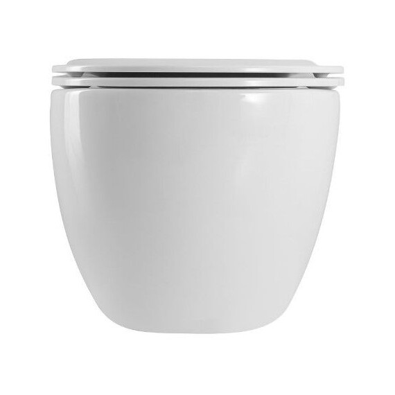 Унитаз подвесной безободковый Art&Max Siena AM221CHR/SC с тонкой крышкой микролифт - фото 2