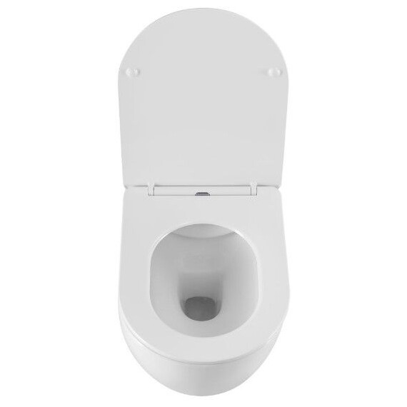 Унитаз подвесной безободковый Art&Max Siena AM221CHR/SC с тонкой крышкой микролифт - фото 4