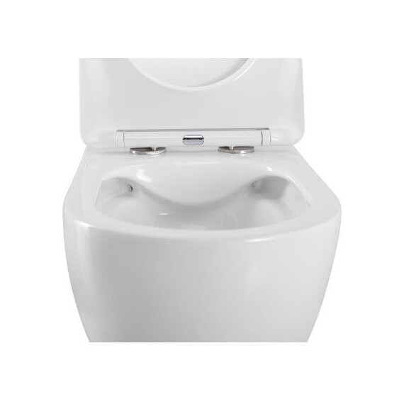 Унитаз подвесной безободковый Art&Max Siena AM221CHR/SC с тонкой крышкой микролифт - фото 6