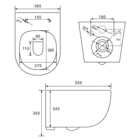 Унитаз подвесной безободковый Art&Max Siena AM221CHR/SC с тонкой крышкой микролифт - фото 8