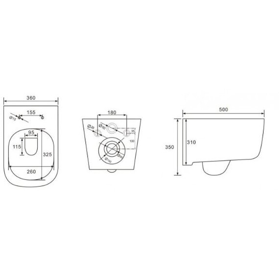 Унитаз подвесной безободковый Art&Max Monza AM232CHR/SC с тонкой крышкой микролифт - фото 10