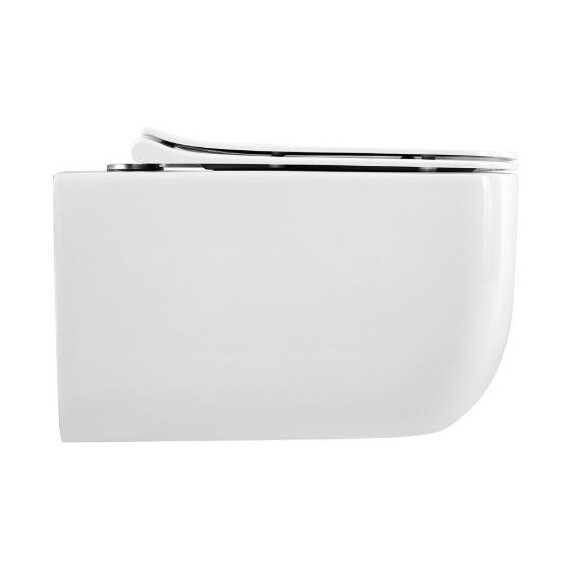 Унитаз подвесной безободковый Art&Max Monza AM232CHR/SC с тонкой крышкой микролифт - фото 2
