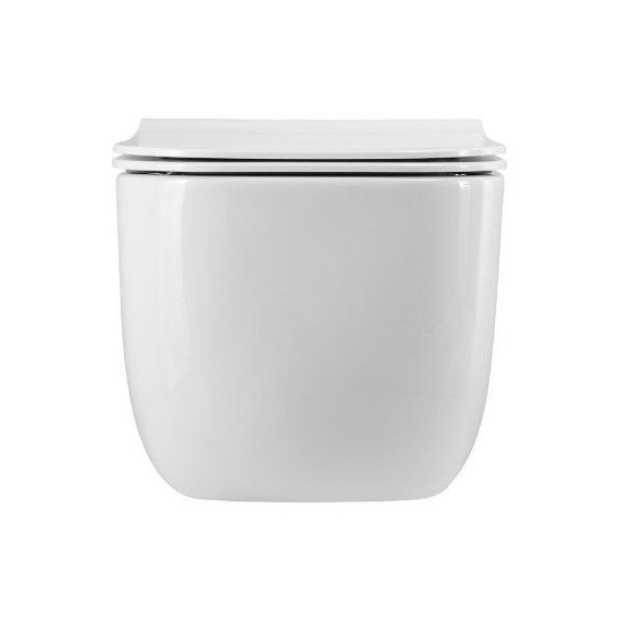 Унитаз подвесной безободковый Art&Max Monza AM232CHR/SC с тонкой крышкой микролифт - фото 3