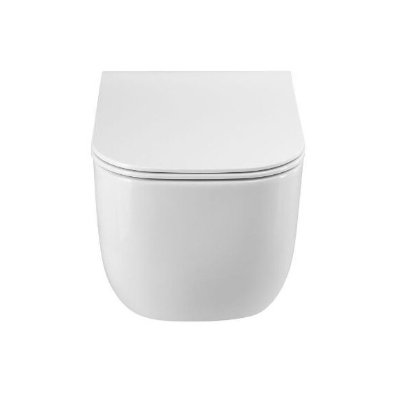 Унитаз подвесной безободковый Art&Max Monza AM232CHR/SC с тонкой крышкой микролифт - фото 4